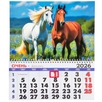 Купить Календарь настенный на 1 пружину на 2026 год (помесячный) №10 оптом